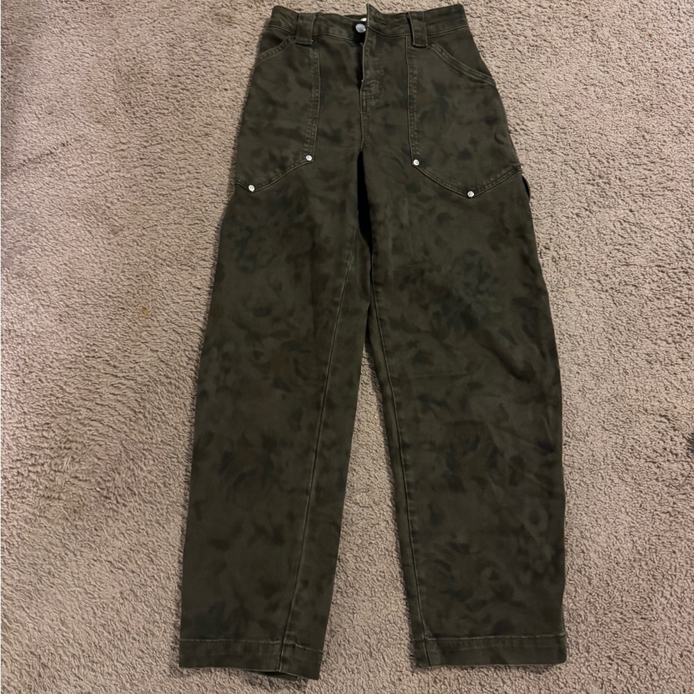 Avec Les Filles Olive Cargo Utility Pants